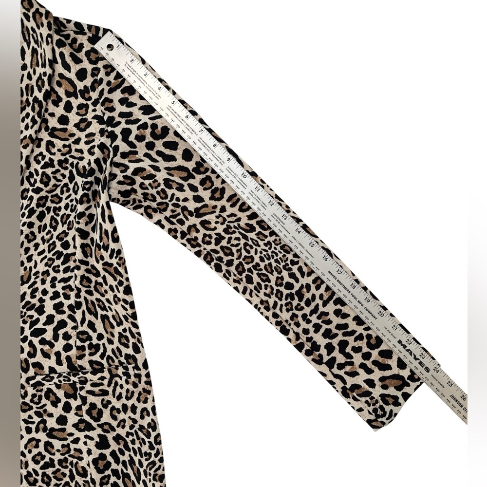 🐆Susan Graver Cheetah Print Single-Button Blazer - Beige & Black Size XS - NWOT - Picture 3 of 11